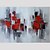 olcso Absztrakt festmények-Kézzel festett Absztrakt Négyzet, Modern Vászon Hang festett olajfestmény lakberendezési Egy elem