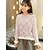 cheap Women&#039;s Sweaters-Women&#039;s Solid Blue / Pink / Beige Pullover , Sexy / Casual Long Sleeve