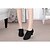 cheap Ballroom Shoes &amp; Modern Dance Shoes-Women&#039;s Dance Shoes Modern Shoes Ballroom Shoes Sneaker Split Sole Ruched / Lace-up / Fur Chunky Heel Non Customizable Black / Red / Indoor / Performance / Practice / Professional / EU39