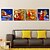 cheap Prints-4 Panels Santa Claus Father Christmas Picture Print  on Canvas Unframed