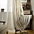 cheap Sheer Curtains-Rod Pocket Grommet Top Double Pleat Two Panels Curtain Country Modern Mediterranean , Print Stripe Bedroom Linen / Cotton Blend Material