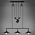 זול אורות תליון-3-אור 80(32&quot;) מנורות תלויות מתכת אי גימור צבוע וינטאג&#039; 110-120V 220-240V