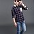 cheap Tees &amp; Shirts-Kids Boys&#039; T shirt Shirt Long Sleeve Plaid Check Pattern Patchwork Navy Blue Beige Children Tops Fall Spring Casual Daily Regular