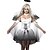 cheap Carnival Costumes-Witch Cosplay Costume Party Costume Women&#039;s Halloween Festival / Holiday Terylene White / Black Women&#039;s Carnival Costumes Patchwork / Dress / Dress