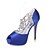 cheap Wedding Shoes-Women&#039;s Shoes Satin Spring / Summer / Fall Stiletto Heel Blue / Champagne / Ivory / Wedding / Party &amp; Evening