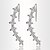 Χαμηλού Κόστους Μοδάτα Σκουλαρίκια-Γυναικεία Κρυστάλλινο Cubic Zirconia Συνθετικό Diamond Κουμπωτά Σκουλαρίκια κυρίες Εξατομικευόμενο Κομψό Μοντέρνα Κρύσταλλο Ζιρκονίτης Cubic Zirconia Σκουλαρίκια Κοσμήματα Λευκό Για