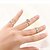 זול Fashion Ring-טבעות אופנתי Party תכשיטים נשים טבעות מידי 1set,מידה אחת One Size מוזהב / כסף