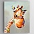 tanie Obrazy ze zwierzętami-Hang-Malowane obraz olejny Ręcznie malowane - Zwierzęta / Pop art Nowoczesny Płótno / Rozciągnięte płótno