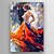 tanie Obrazy z ludźmi-Hang-Malowane obraz olejny Ręcznie malowane - Sławne Nowoczesny Naciągnięte płótka / Rozciągnięte płótno
