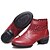 olcso Tánccipők-Női Tánccipők Bőr Csizmák / Kétrészes talp Cipzár Alacsony Szabványos méret Dance Shoes Fekete / Piros