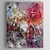 cheap Oil Paintings-Oil Painting Hand Painted - Floral / Botanical Modern Stretched Canvas