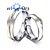 voordelige Ring-Dames Bandring draaiende ring Groefringen Kubieke Zirkonia Goud / Wit Goud Kubieke Zirkonia Staal Modieus Feest Sieraden