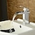 cheap Classical-Bathroom Sink Mixer Faucet Waterfall, Modern Style Single Handle One Hole Chrome Centerset Washroom Basin Taps Brass Adjustable Cold Hot Water Hose