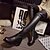 cheap Women&#039;s Boots-Women&#039;s Shoes  Chunky Heel  Round Toe Boots Dress Black