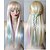 cheap Synthetic Trendy Wigs-Synthetic Wig Straight Blonde With Bangs Synthetic Hair Highlighted / Balayage Hair Blonde Wig Women&#039;s Long Capless