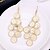 cheap Earrings-Earring Drop Earrings Jewelry Women Alloy 2pcs Gold / Silver