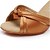 cheap Latin Shoes-Women&#039;s Latin Shoes Heel Buckle Customized Heel Brown Buckle / Indoor / Performance / Satin / Leather / Practice