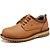 baratos Sapatos Oxford para Homem-Masculino Conforto Couro Primavera Outono Inverno Atlético Casual Conforto Rasteiro Marron Azul