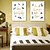 cheap Prints-E-HOME® Stretched Canvas Art Simple Pictures And Letters Decoration Painting  Set of 2