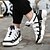 cheap Men&#039;s Athletic Shoes-Men&#039;s Shoes Leatherette Winter Spring Summer Fall Comfort Novelty Walking Shoes Lace-up for Athletic Black and White Black White