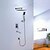 Χαμηλού Κόστους Βρύσες Ντουζιέρας-Σετ ντους Σειρά - Βροχή Σύγχρονο Χρώμιο Επιτοίχιες Κεραμική Βαλβίδα Bath Shower Mixer Taps / Ορείχαλκος