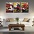 cheap Top Artists&#039; Oil paitings-Oil Painting Hand Painted - Abstract Modern Canvas / Three Panels / Stretched Canvas