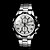 baratos Relógios Clássicos-Homens Relógio de Pulso Quartzo Relógio Casual Lega Banda Analógico Amuleto Prata - Branco Preto