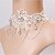 cheap Necklaces-Retro Multilayer Crystal White Lace Necklace