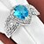 cheap Rings-Women&#039;s Statement Ring - Silver Plated Ladies Jewelry Red / Green / Light Blue For Wedding Party Daily Casual Sports 7 / 8 / 9