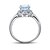 baratos Anéis-Maxi anel Diamante Topázio Imitação de Diamante Prata de Lei Gema Topázio imitação de diamante Formato Oval Moda JóiasCasamento Festa