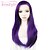 baratos Perucas Sintéticas com Renda-Perucas Lace Front Sintéticas Liso Reto Frente de Malha Peruca New Purple Cabelo Sintético Mulheres Roxo