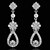 cheap Earrings-Silver Clear Cubic Zirconia Earrings Classic Jewelry Silver For Party