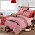 cheap Duvet Covers-Duvet Cover Sets 4 Piece Cotton Solid Colored Red Embroidery Contemporary / &gt;800