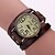 זול שעוני קוורץ-נשים קווארץ מינימליסטי רטרו וינטג &#039; שעון יד אנלוגי עמיד במים רצועת עור שעון