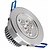 billige Innfelte LED-lys-5pcs Innfelt lampe 350 lm 3 LED perler Høyeffekts-LED Mulighet for demping Varm hvit Kjølig hvit / 5 stk. / RoHs