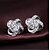 cheap Earrings-Women&#039;s Stud Earrings Silver Plated Four Leaf Clover Jewelry For
