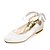 cheap Wedding Shoes-Women&#039;s Wedding Shoes Plus Size Wedding Flats Bridal Shoes Pearl Ribbon Tie Lace-up Flat Heel Ballerina Wedding Party &amp; Evening Satin Spring Summer White Pink Fuchsia