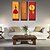 levne Olejové malby umělců-Ručně malované AbstraktníModerní Tři panely Plátno Hang-malované olejomalba For Home dekorace