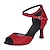 olcso Latin cipők-Női Latin cipő Teljesítmény Otthoni Gyakorlat Csillogó cipő Szandál Kúpsarok Fém csat Fekete Piros Ezüst