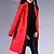 cheap Women&#039;s Coats &amp; Trench Coats-Women&#039;s Solid Red / Black Coat , Vintage Long Sleeve Others