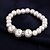 זול סטים של תכשיטים-בגדי ריקוד נשים פנינה סט תכשיטים נשים פנינה עגילים תכשיטים לבן עבור חתונה Party יומי קזו&#039;אל / שרשראות / צמיד