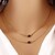 abordables Collares-Women&#039;s Layered Necklace Double Ladies Fashion Obsidian Gold Necklace Jewelry For Special Occasion Birthday Gift