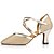 cheap Ballroom Shoes &amp; Modern Dance Shoes-Women&#039;s Modern Shoes Satin Buckle Heel Appliques Stiletto Heel Customizable Dance Shoes Champagne / Black / Silver / Indoor