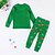 preiswerte Sets-Toddler Cartoon Daily Holiday Going out Print Long Sleeve Regular Regular Clothing Set Green