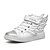 abordables Zapatillas de niño-Chico Zapatos PU microfibra sintético Invierno Otoño Zapatos con luz Zapatillas de deporte Cinta Adhesiva Para Casual Blanco Negro y Oro