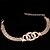 cheap Jewelry Sets-Women&#039;s Crystal Jewelry Set Chain Bracelet Circle Interlocking Circle Statement Ladies Festival / Holiday Earrings Jewelry Golden / Silver For Wedding Party Birthday Gift Daily Casual / Rings