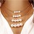 Недорогие Модные ожерелья-Жен. Слоистые ожерелья Жемчужные ожерелья Многослойный Дамы Классический Мода Многослойный Жемчуг Золотой Ожерелье Бижутерия Назначение