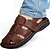 halpa Miesten sandaalit-Miesten Sandaalit Comfort-kengät Fisherman sandaalit Comfort Sandaalit Kausaliteetti Puku ulko- Vesikengät Nahka Vaalean ruskea Musta Kevät Kesä