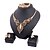 cheap Jewelry Sets-Women&#039;s Jewelry Set Stud Earrings Choker Necklace Luxury Vintage Party Casual Bangle Fashion Gold Plated Imitation Diamond Earrings Jewelry For