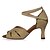 halpa Lattarikengät-Women&#039;s Latin Shoes Sparkling Glitter Sandal Sparkling Glitter / Buckle Flared Heel Non Customizable Dance Shoes Brown / Blue / Gold / Leather / Practice